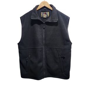 Baru Shorts fleece vest black corduroy collar full zip XL